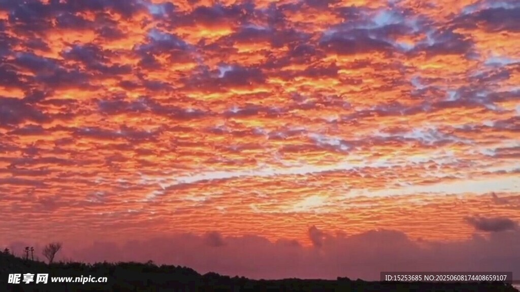 絢麗晚霞天空美景