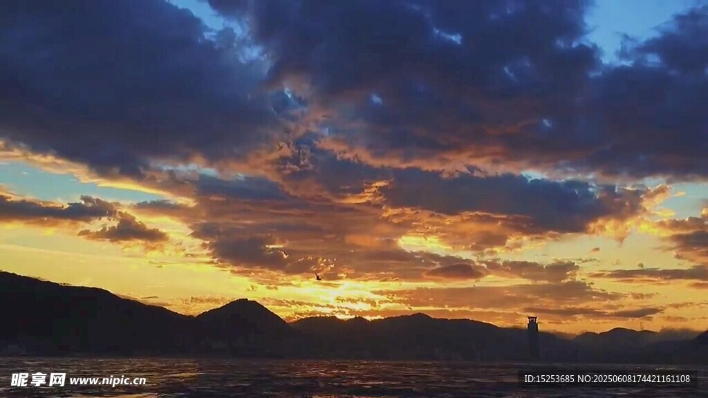 壯麗海邊日落美景