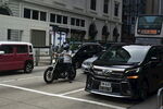 香港街道摩托車公交車面包車