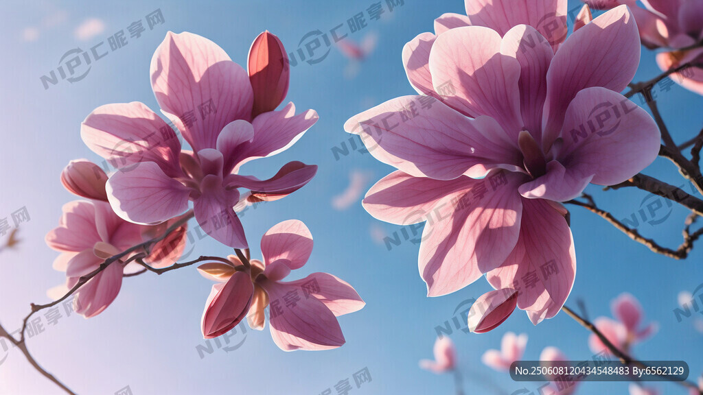 玉蘭花 玉蘭 玉蘭花朵 藍(lán)天