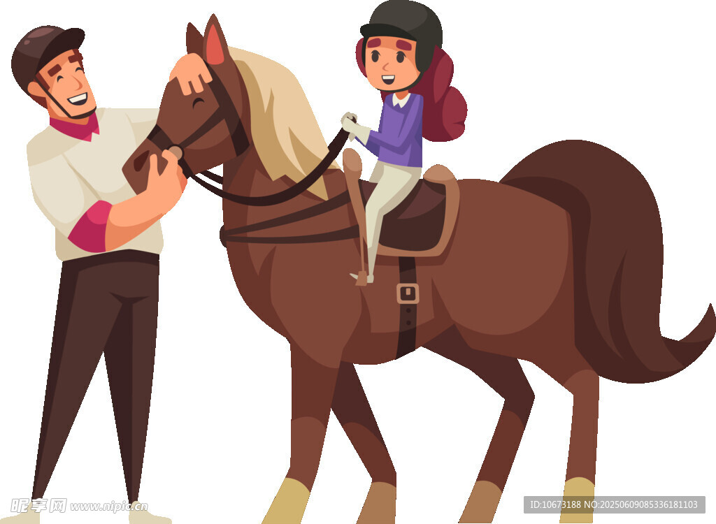 教練指導女孩騎馬