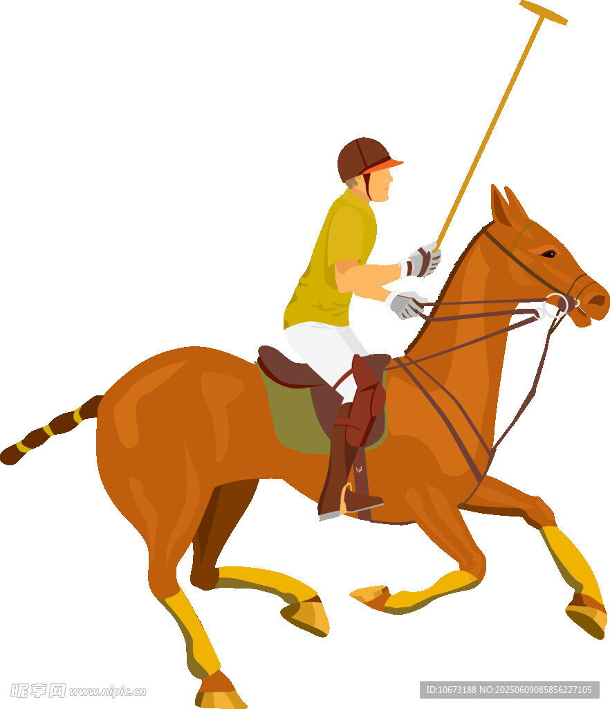 騎馬打馬球的運動員