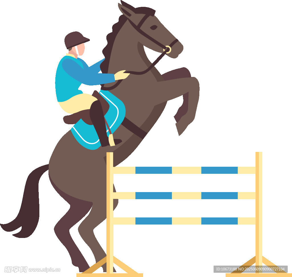 騎手策馬跨越障礙