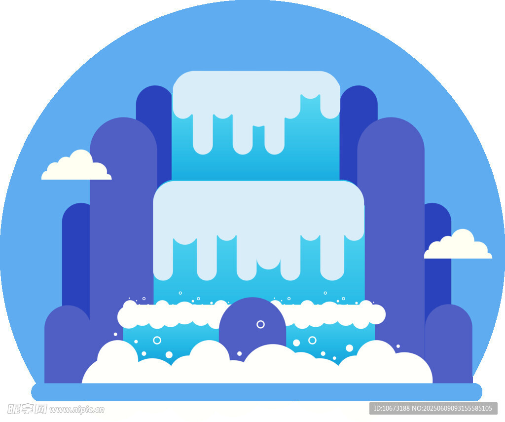冰雪瀑布景觀