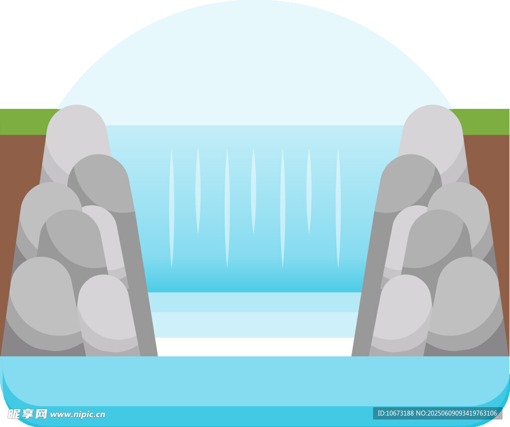 山間流水景觀