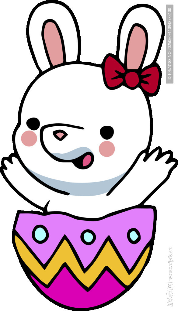 兔子藏于彩蛋中