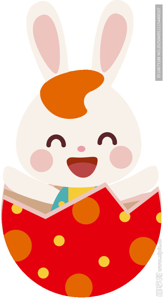 彩蛋中的可愛兔子