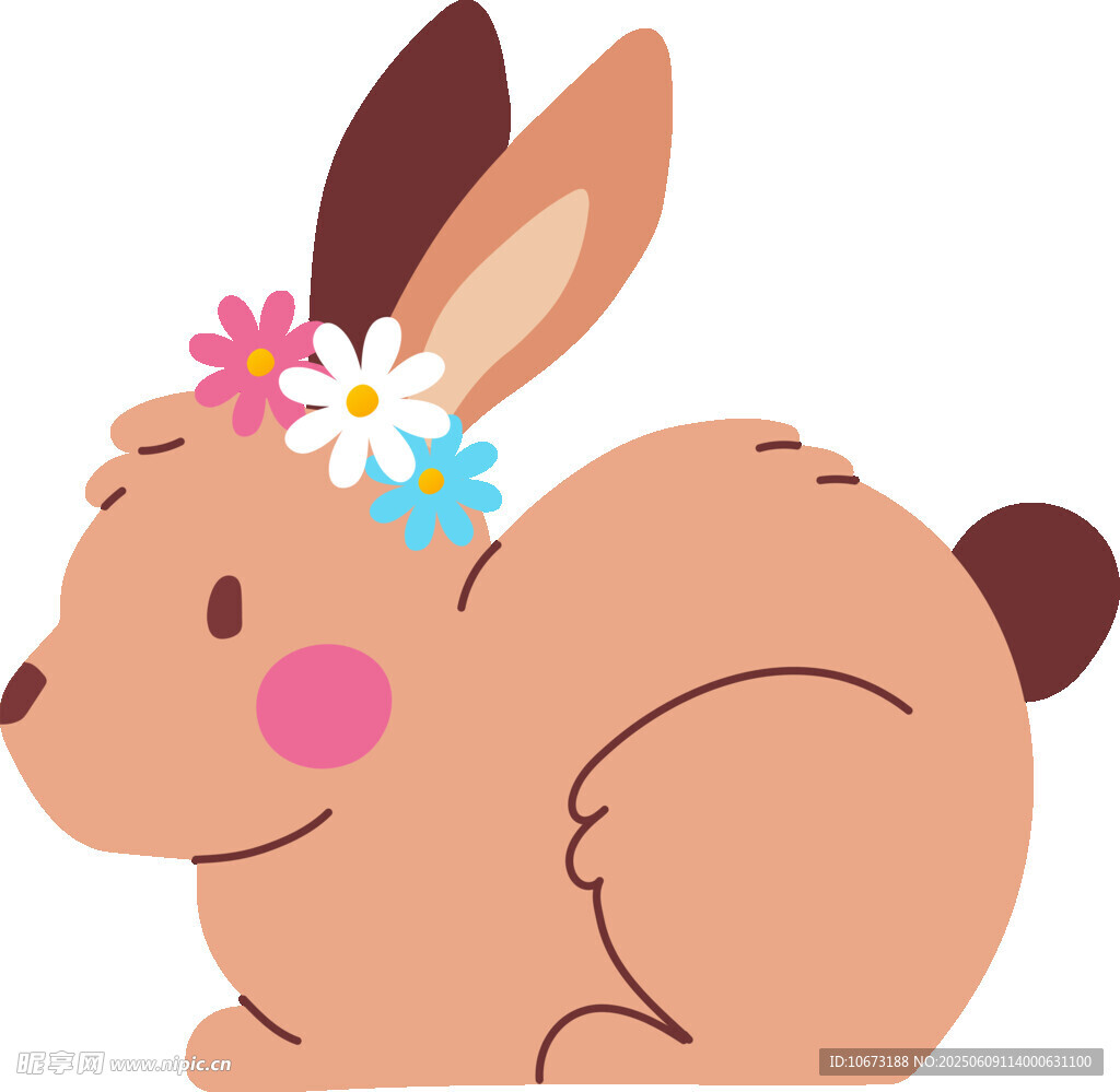 戴花萌兔