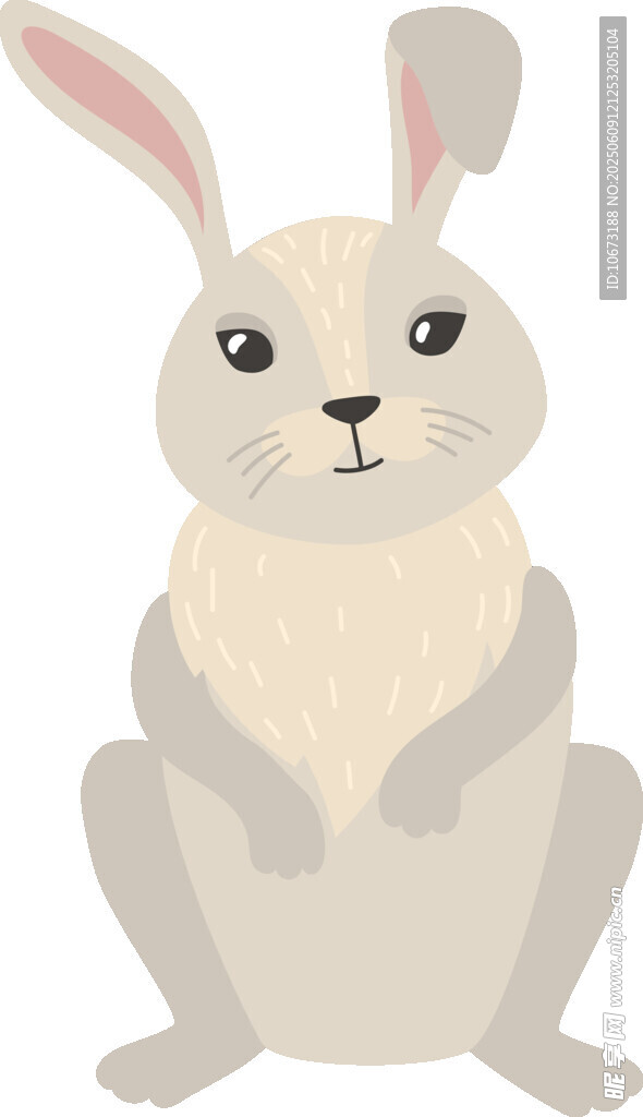 可愛白兔插畫