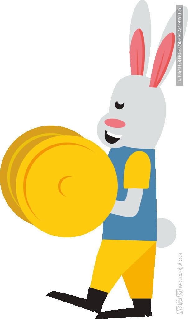 白兔搬金幣