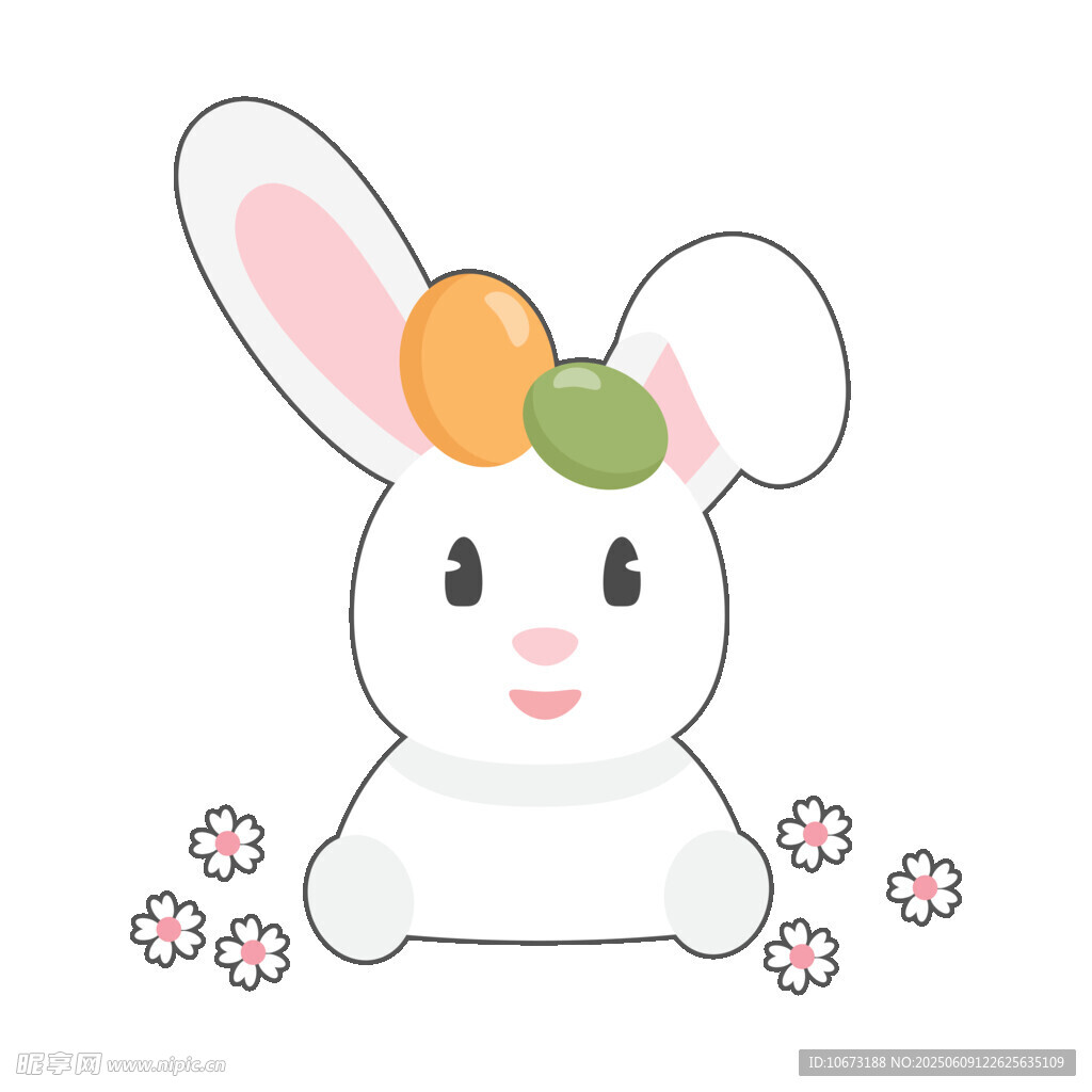 可愛(ài)小兔頭戴果蔬探身
