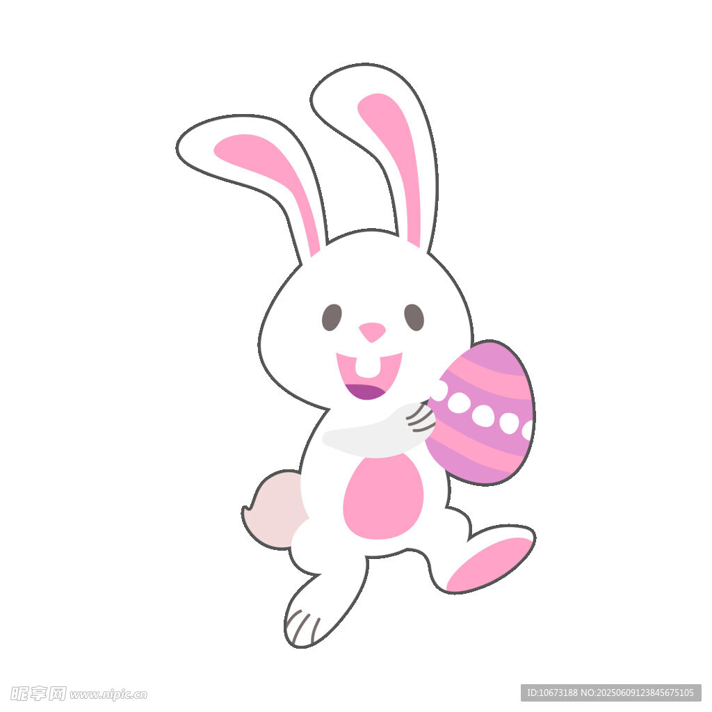 可愛兔子抱彩蛋
