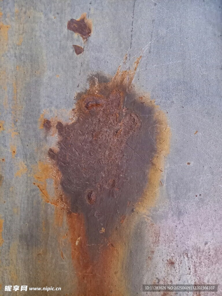 生銹的金屬表面痕跡