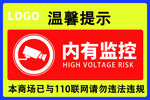 場內有監控溫馨提示牌