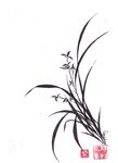 水墨蘭花圖