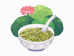 綠豆湯插畫