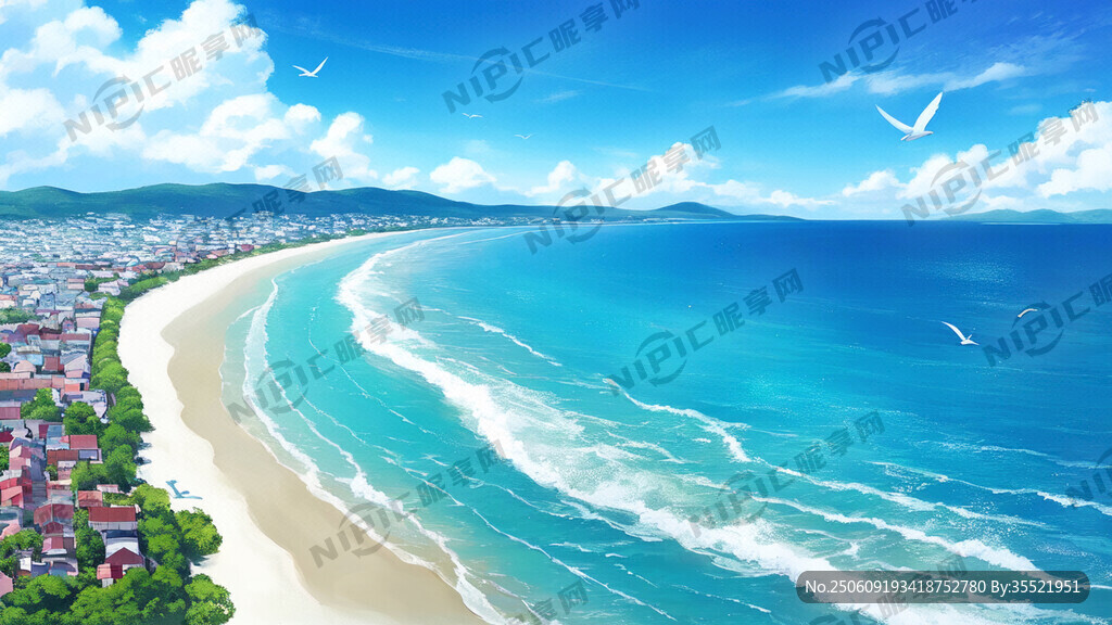 在無人的風平浪靜的大海上