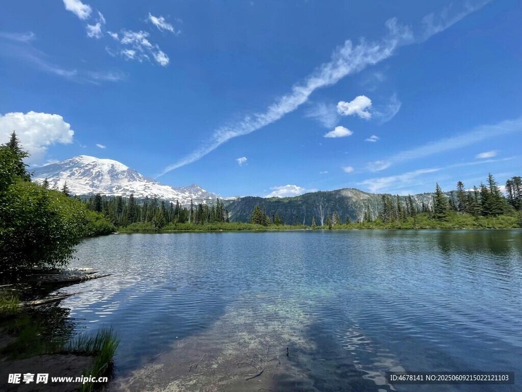 寧靜湖畔的自然美景