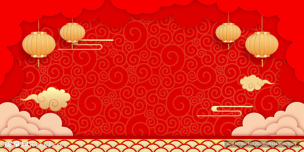 燈籠祥云素材