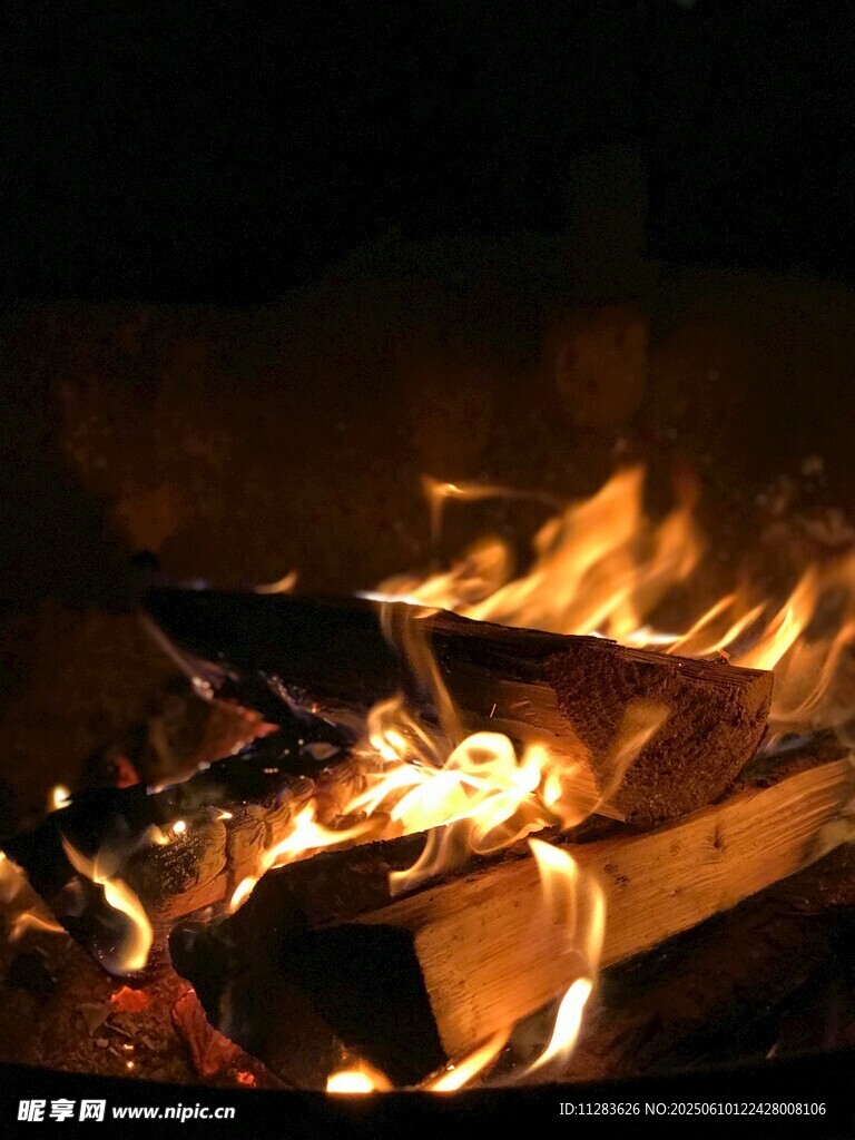 燃燒的篝火