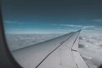 飛機機翼外的云海景觀