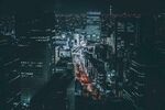 城市夜景車流繁華景象