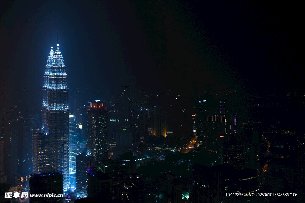 吉隆坡雙子塔夜景璀璨
