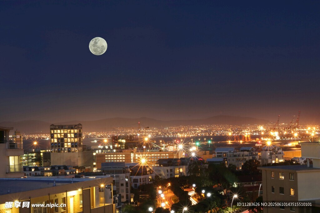 城市月夜美景