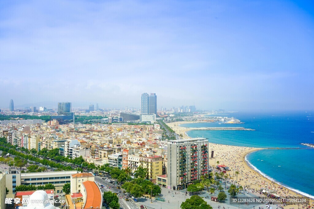 海濱城市美麗天際線景觀