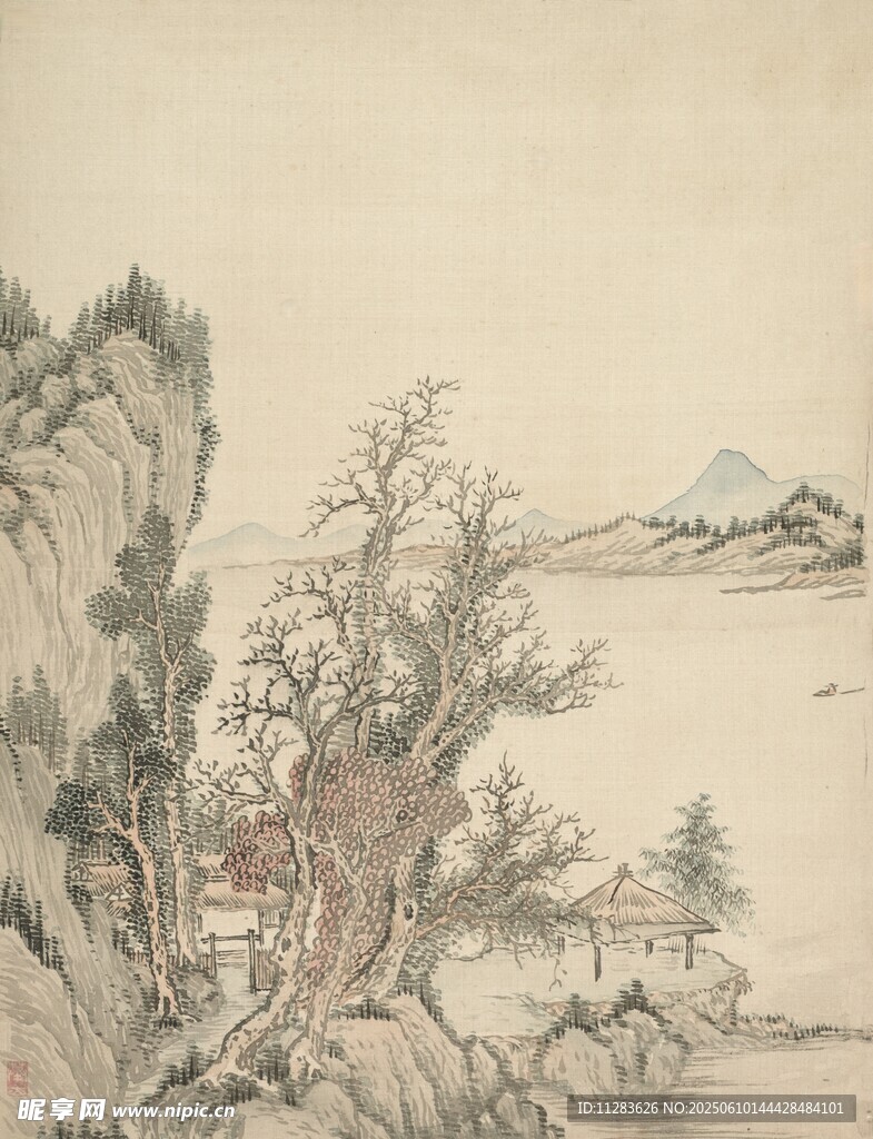 水墨山水風景圖