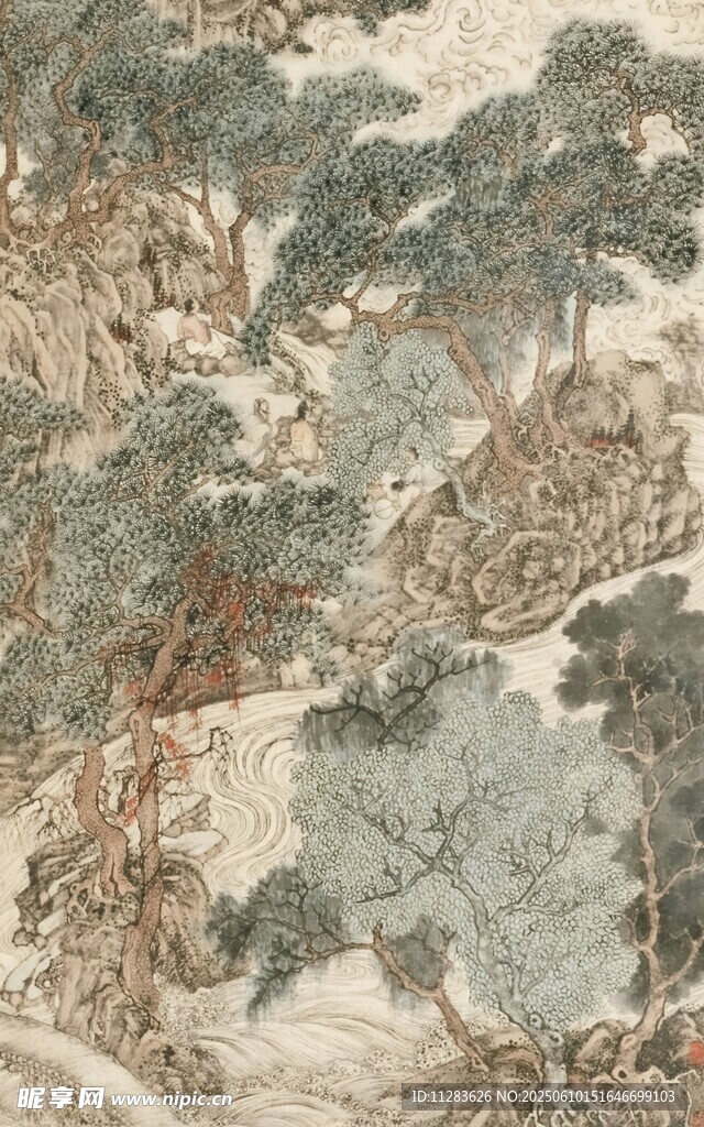 古風山水繪畫場景