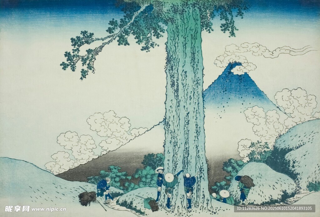 富士山下風(fēng)景圖