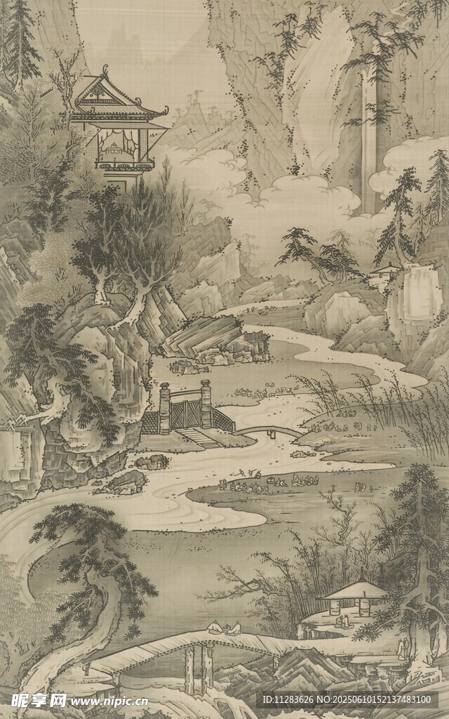 古代山水風(fēng)景圖