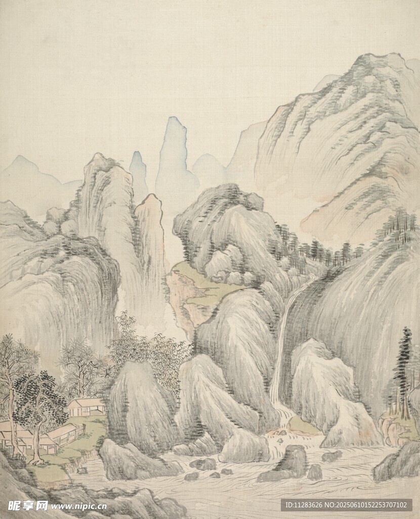 水墨山水圖景