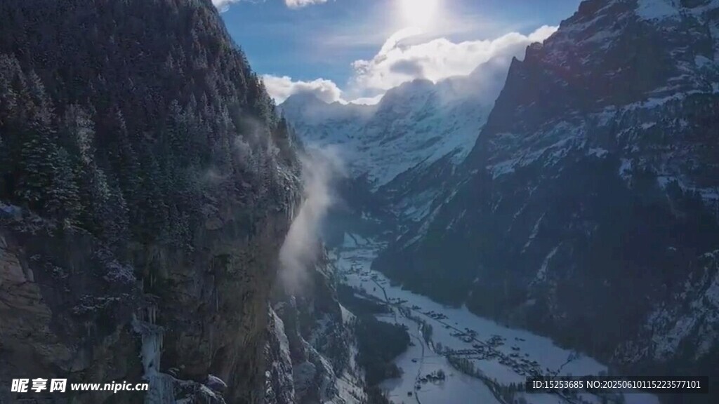 壯麗雪山峽谷景觀