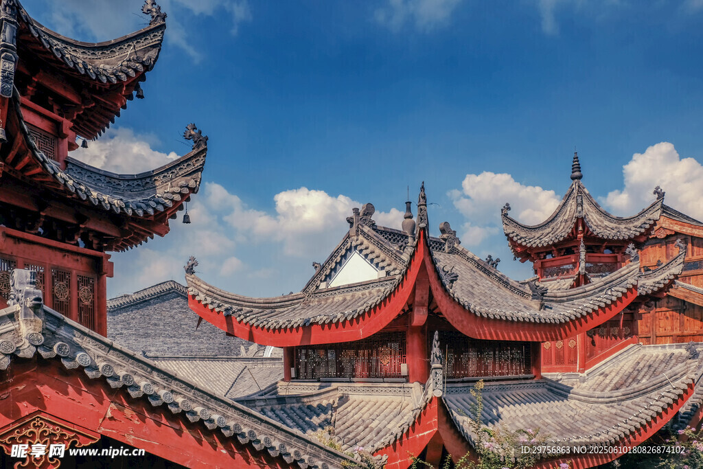 中式古建筑屋頂景觀