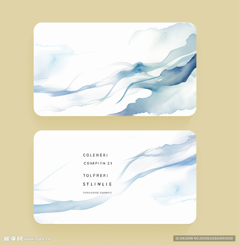 水墨風格名片設計模板