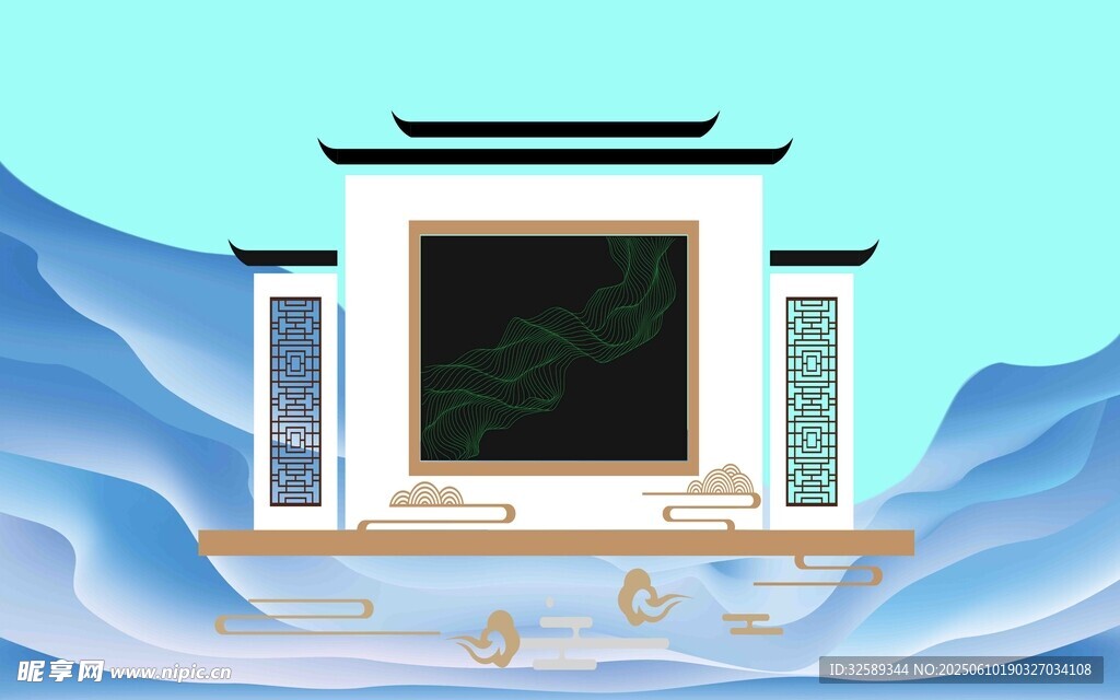 中式山水間的雅致建筑