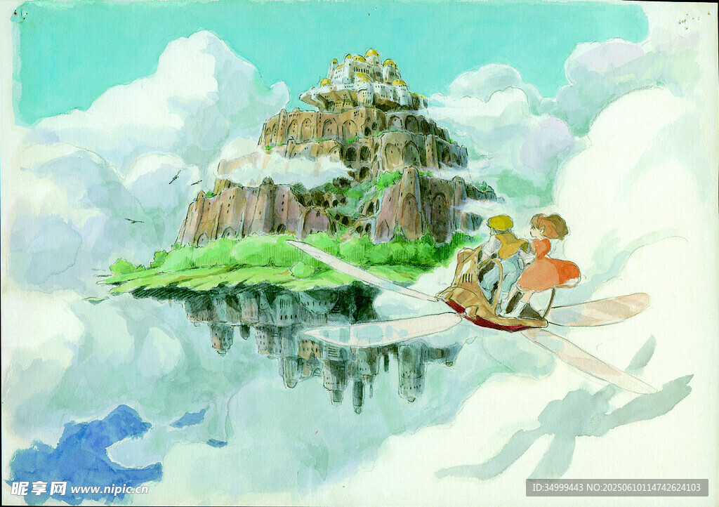 天空中的奇幻漂浮島嶼