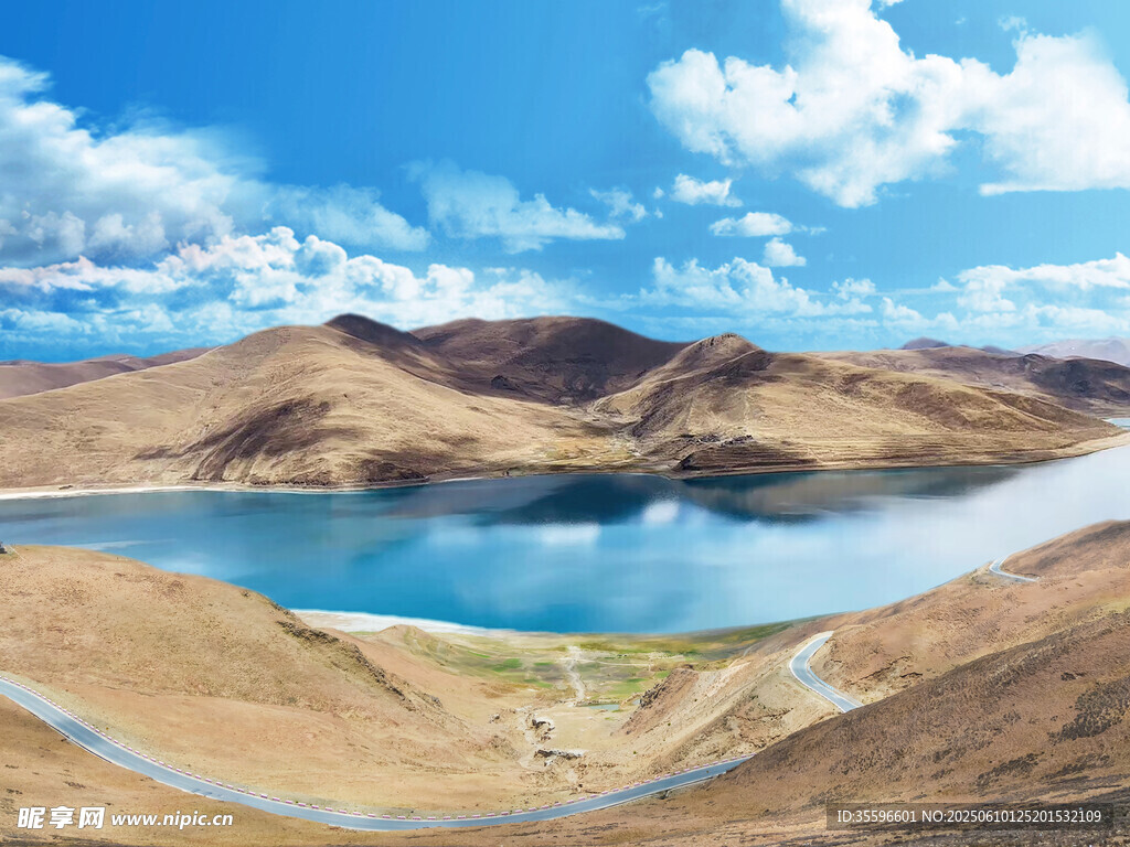 高原湖泊壯麗風光