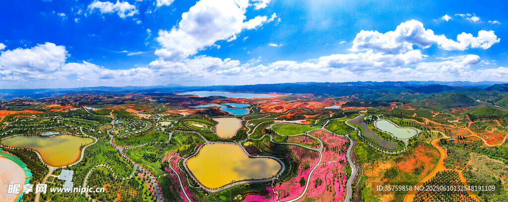 多彩田園風光美景