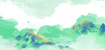 水墨風(fēng)青綠山水風(fēng)景圖