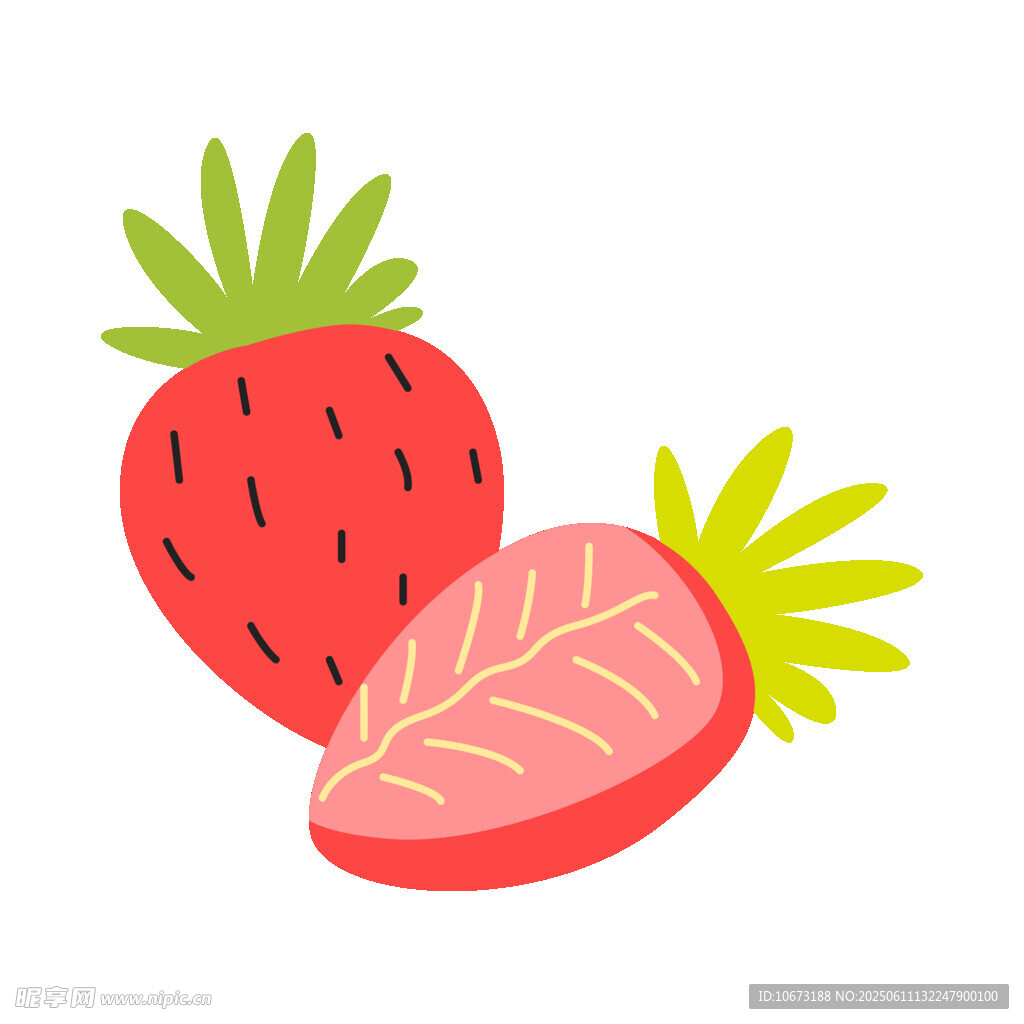 可愛草莓插畫