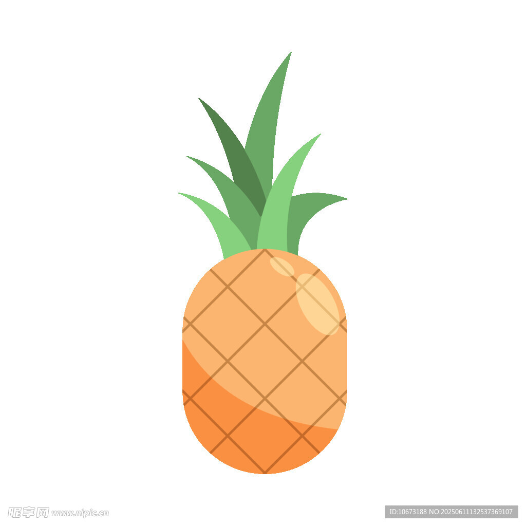 可愛卡通菠蘿插畫