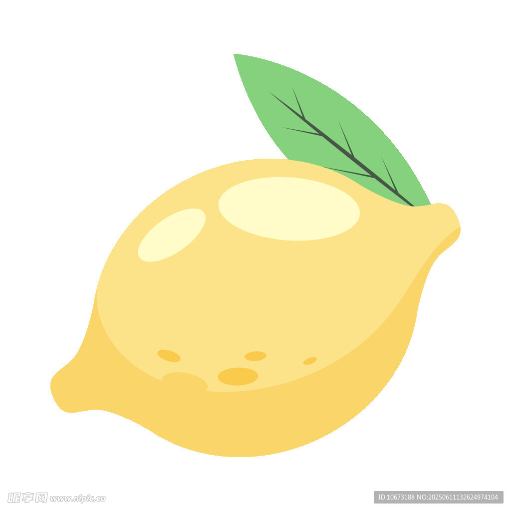 可愛卡通檸檬插畫