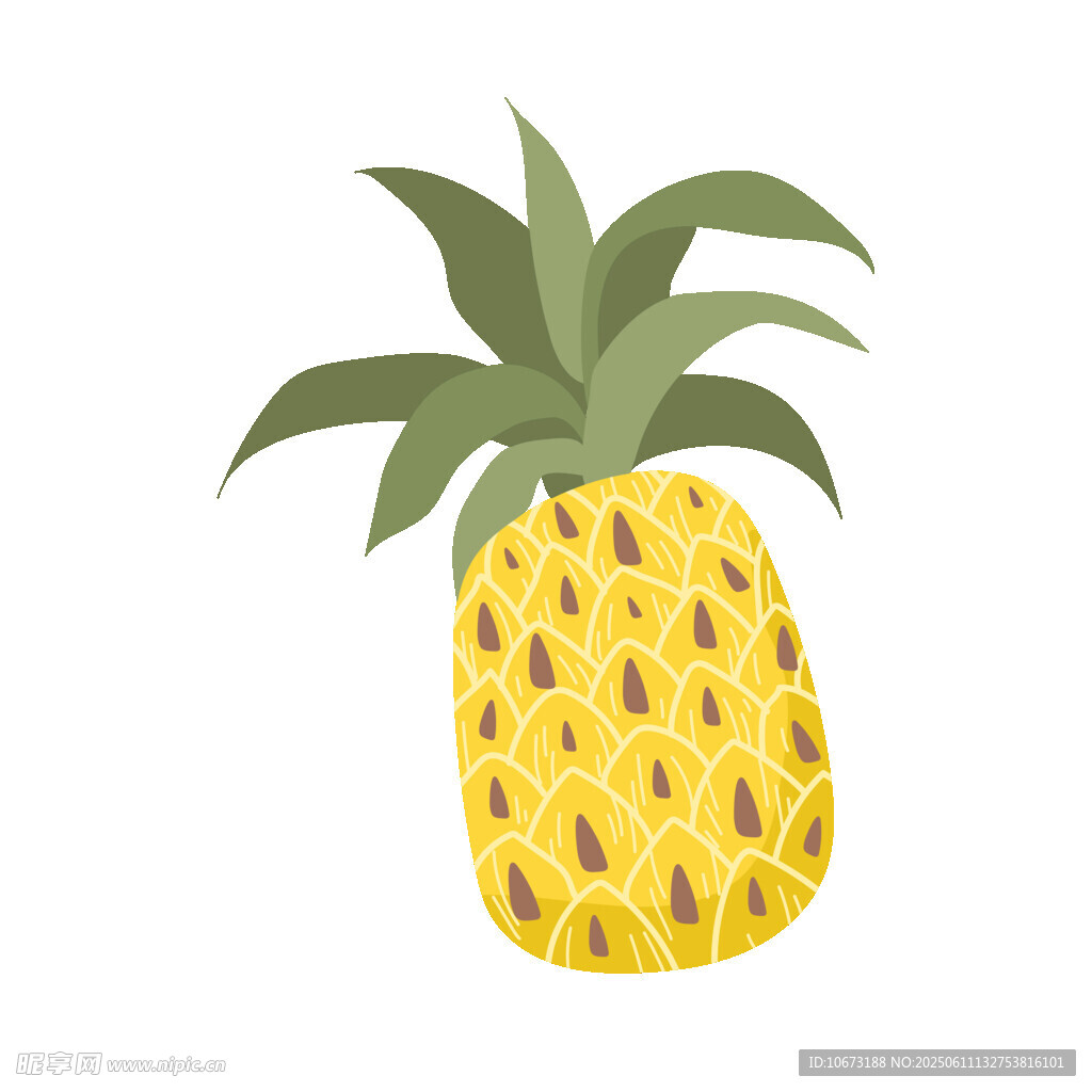 可愛卡通菠蘿插畫
