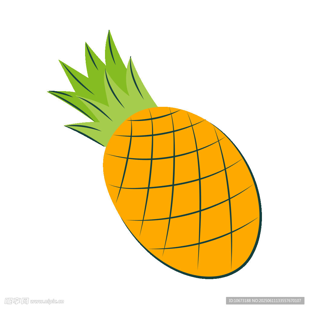 卡通風(fēng)格的黃色菠蘿