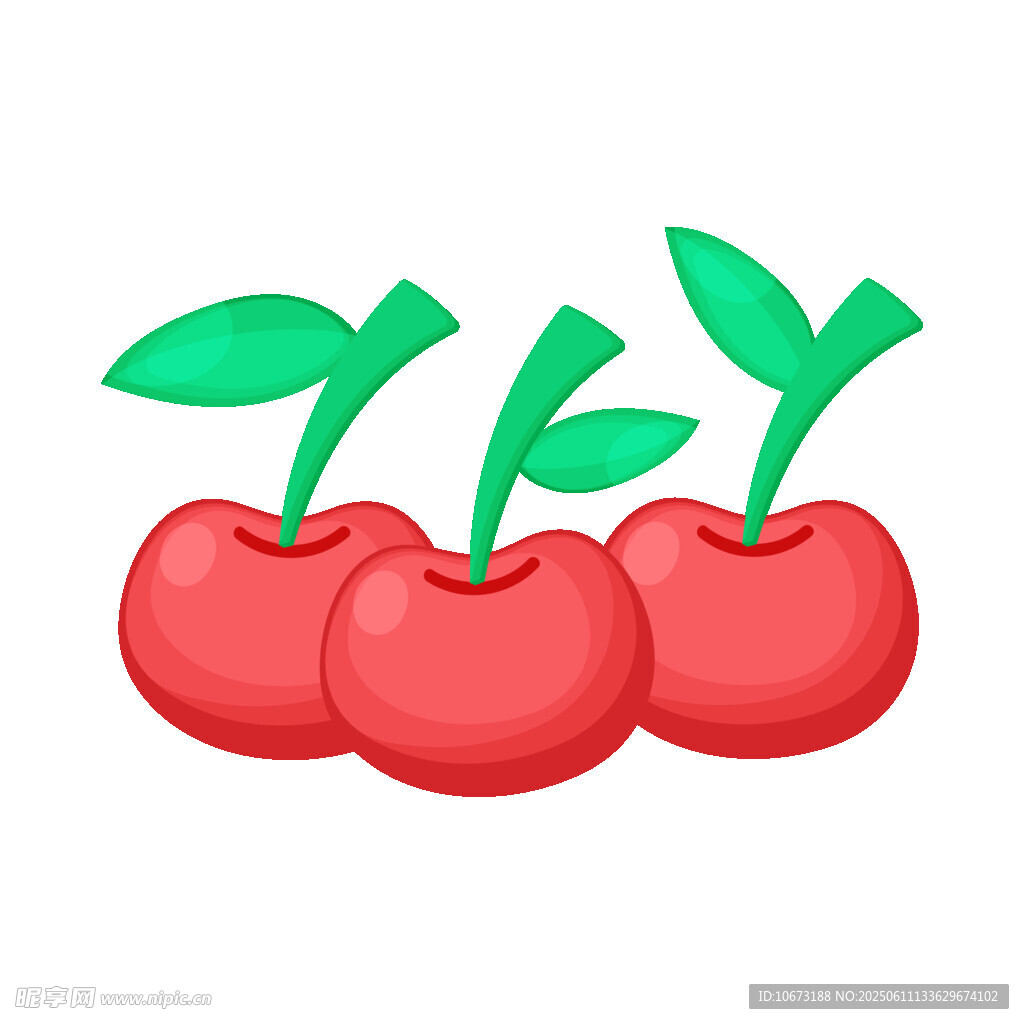 三顆紅蘋果插畫