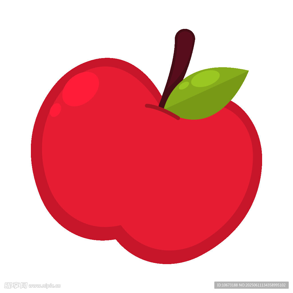 紅蘋果插畫