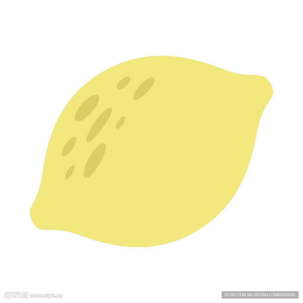 卡通風格黃色檸檬插畫